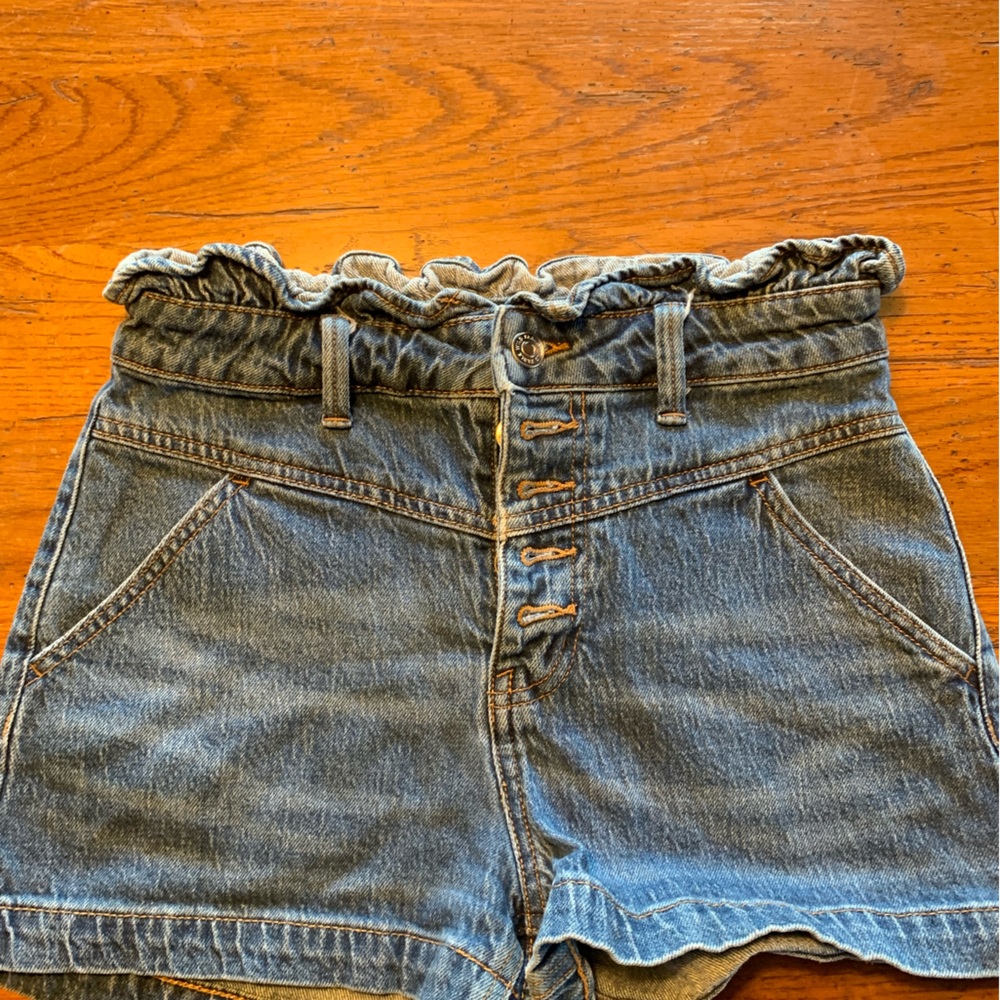 Wild Fable paperbag ruffle waist denim shorts